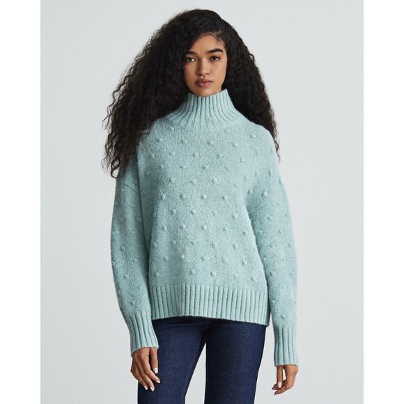 NWT Everlane The Alpaca Pom-Pom Turtleneck Sweater Size Small Wool - Picture 1 of 14
